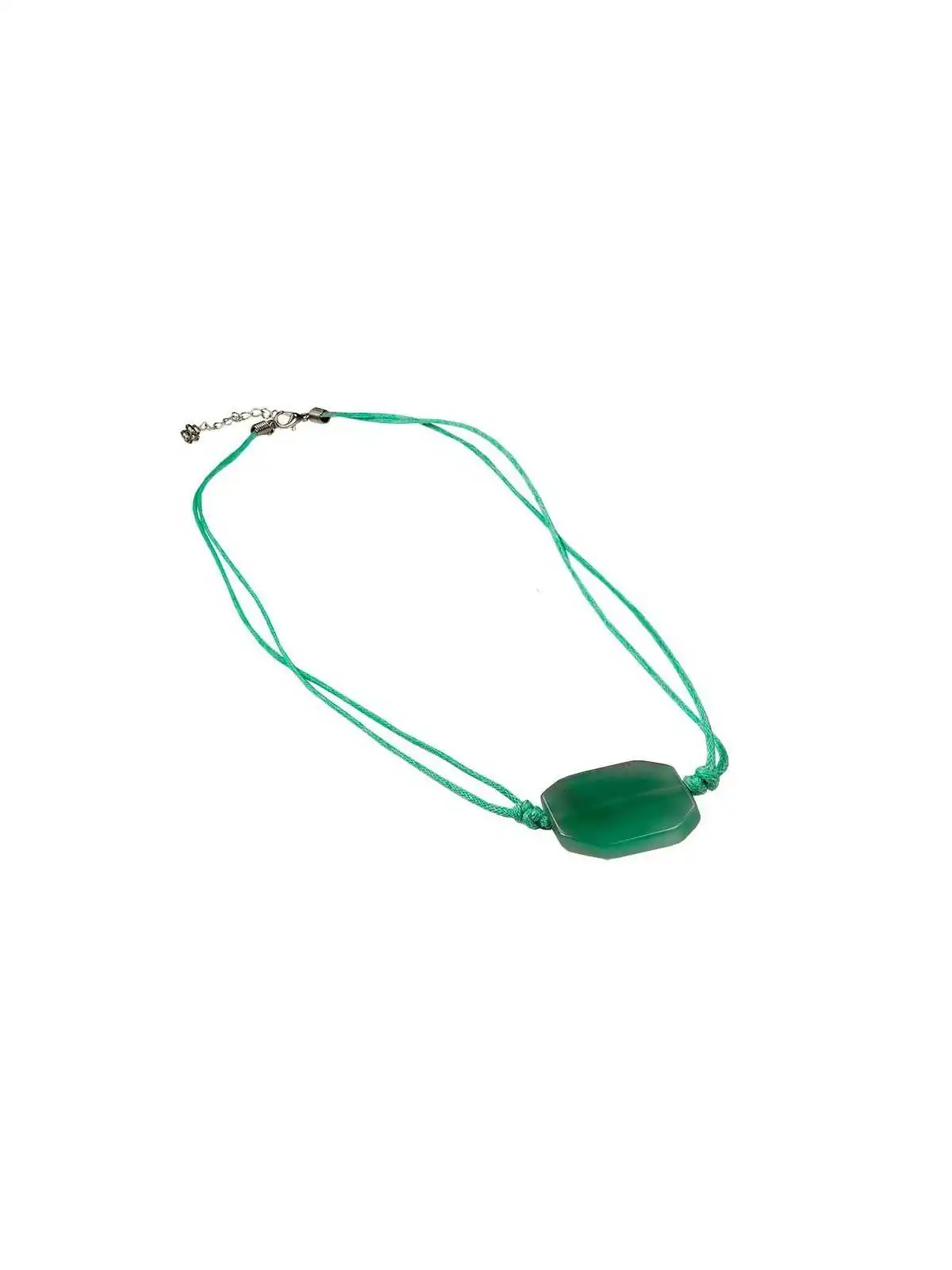 gargantilla con colgante cuarzo verde