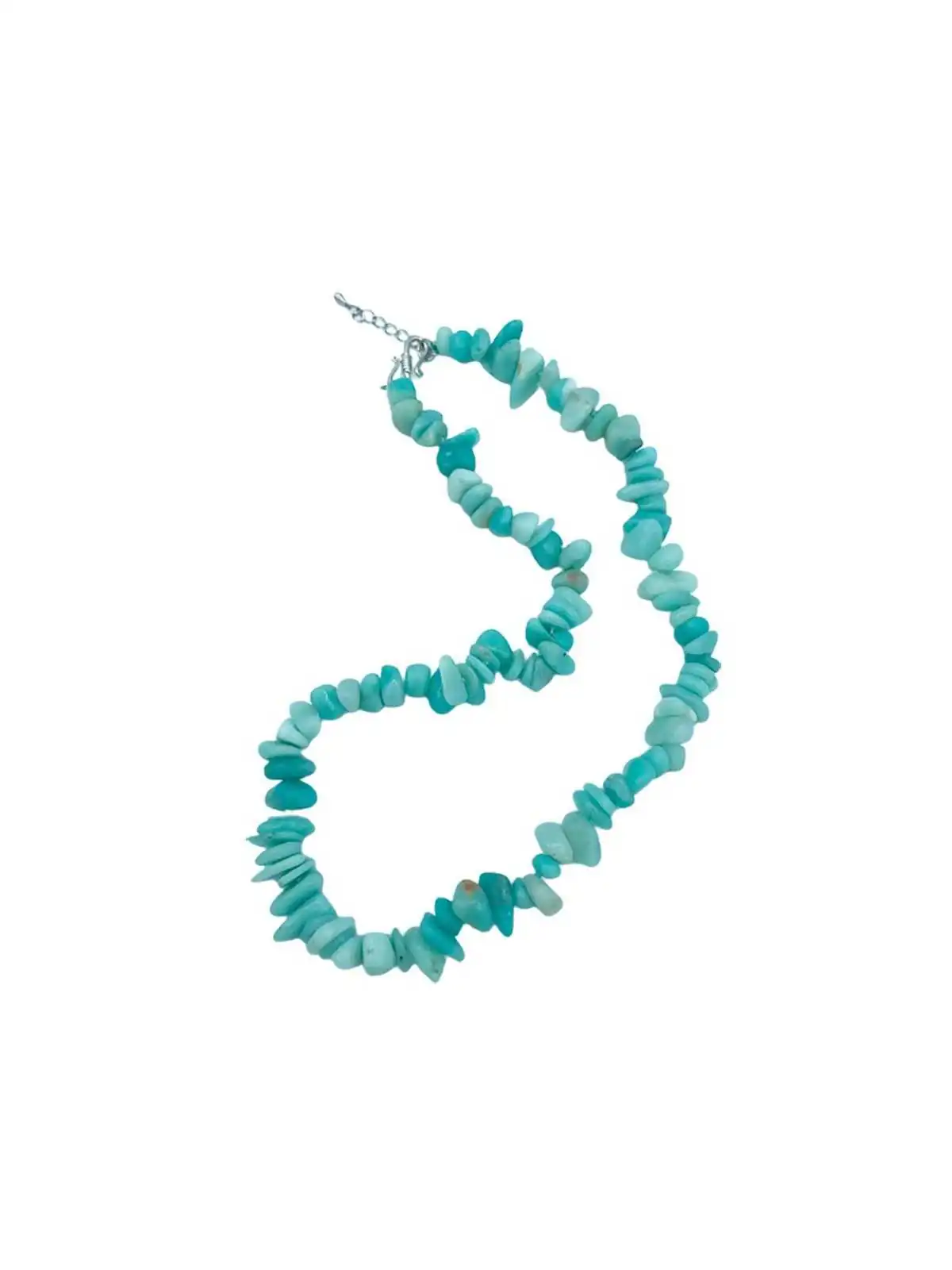 collar gargantilla con chips aguamarinas verdes