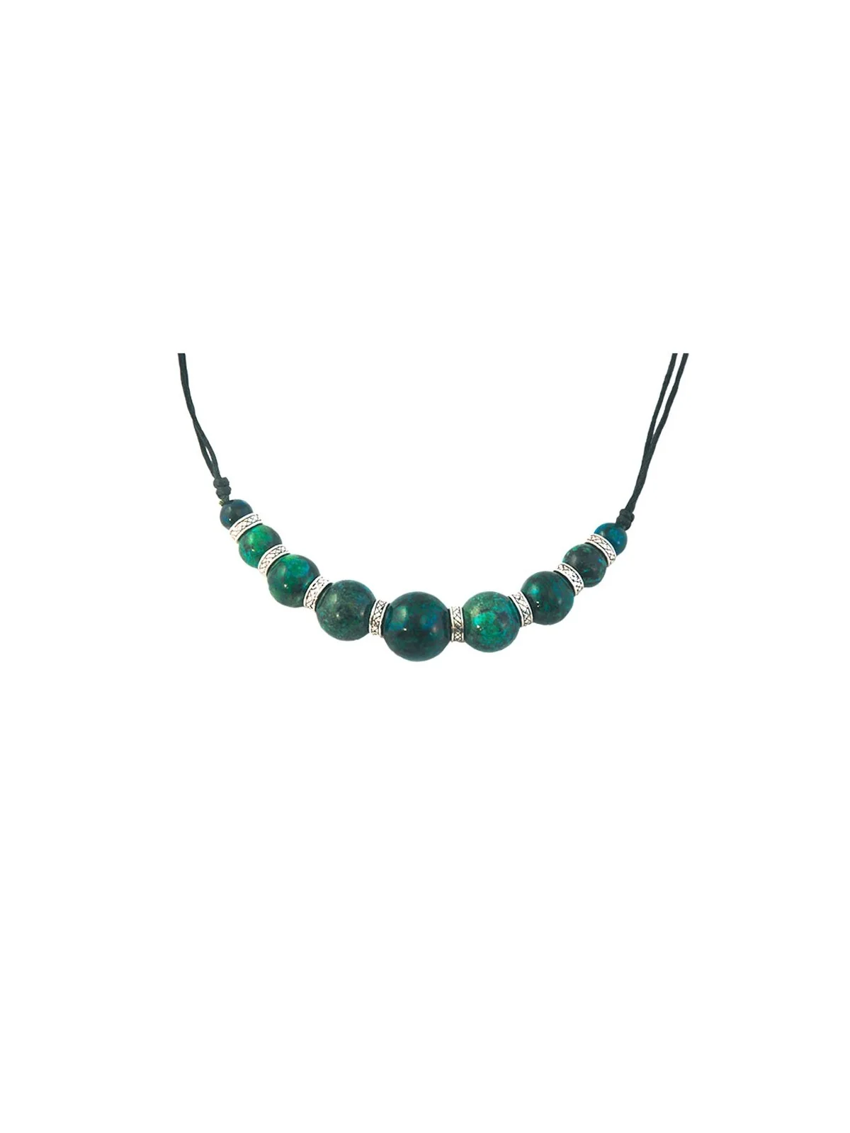 collar con piedra fenix natural