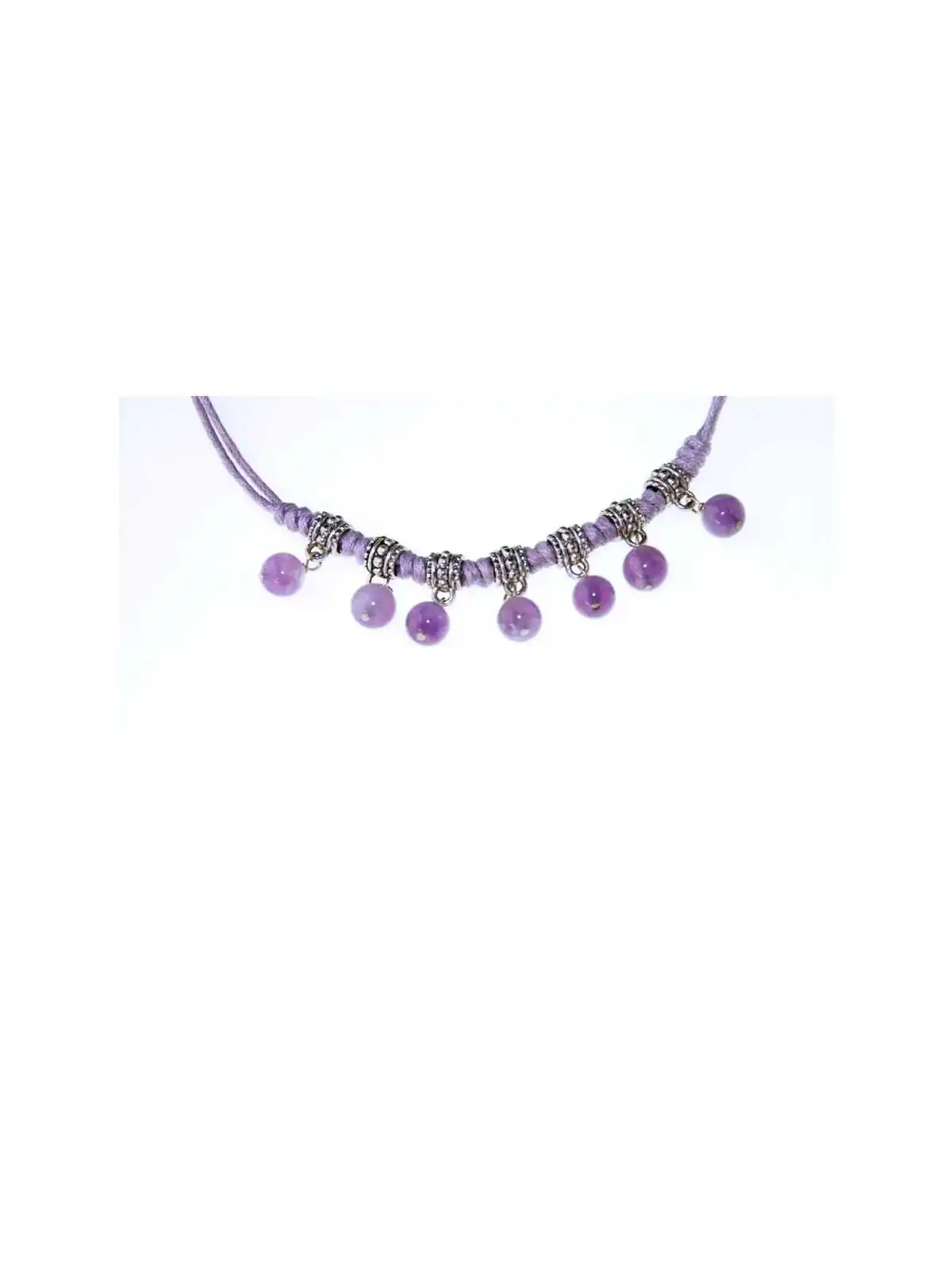 collar de amatistas naturales