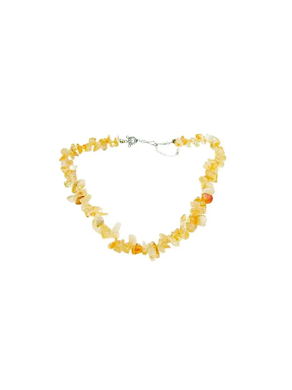 collar gargantilla con chips citrino naturales