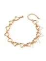collar gargantilla con corazones dorados 