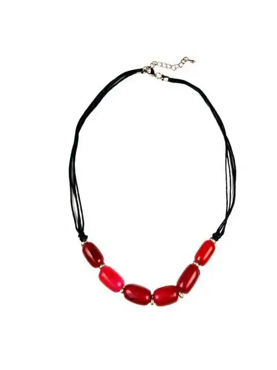 collar gargantilla de cuarzo rojo