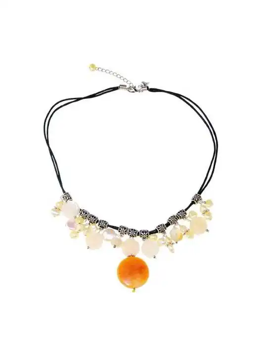 gargantilla con bolas de jade natural