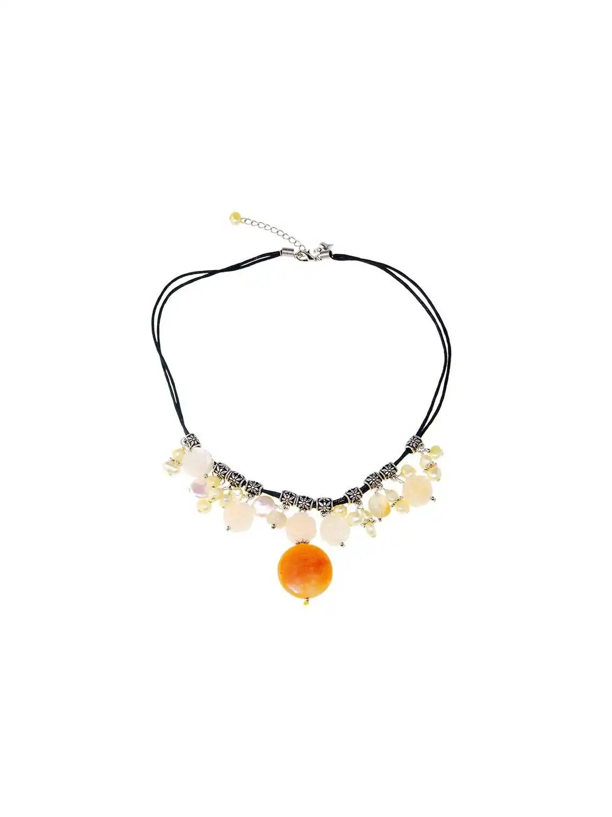 gargantilla con bolas de jade natural
