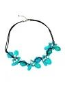 precioso collar con howlita azul y blanca