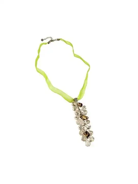 collar gargantilla fantasia de cristal verde
