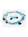 conjunto de collar y pendientes de cristales checos multicolor