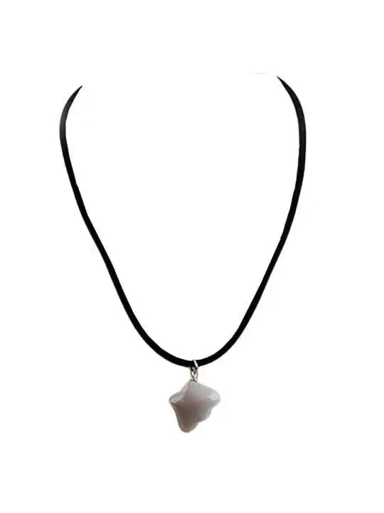 gargantilla con pequeño colgante de agata gris
