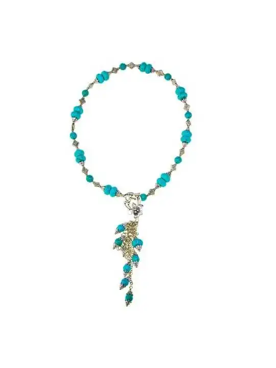 collar vintage de turquesas naturales 