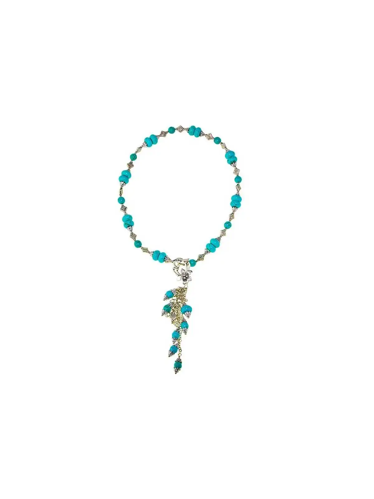 collar vintage de turquesas naturales 