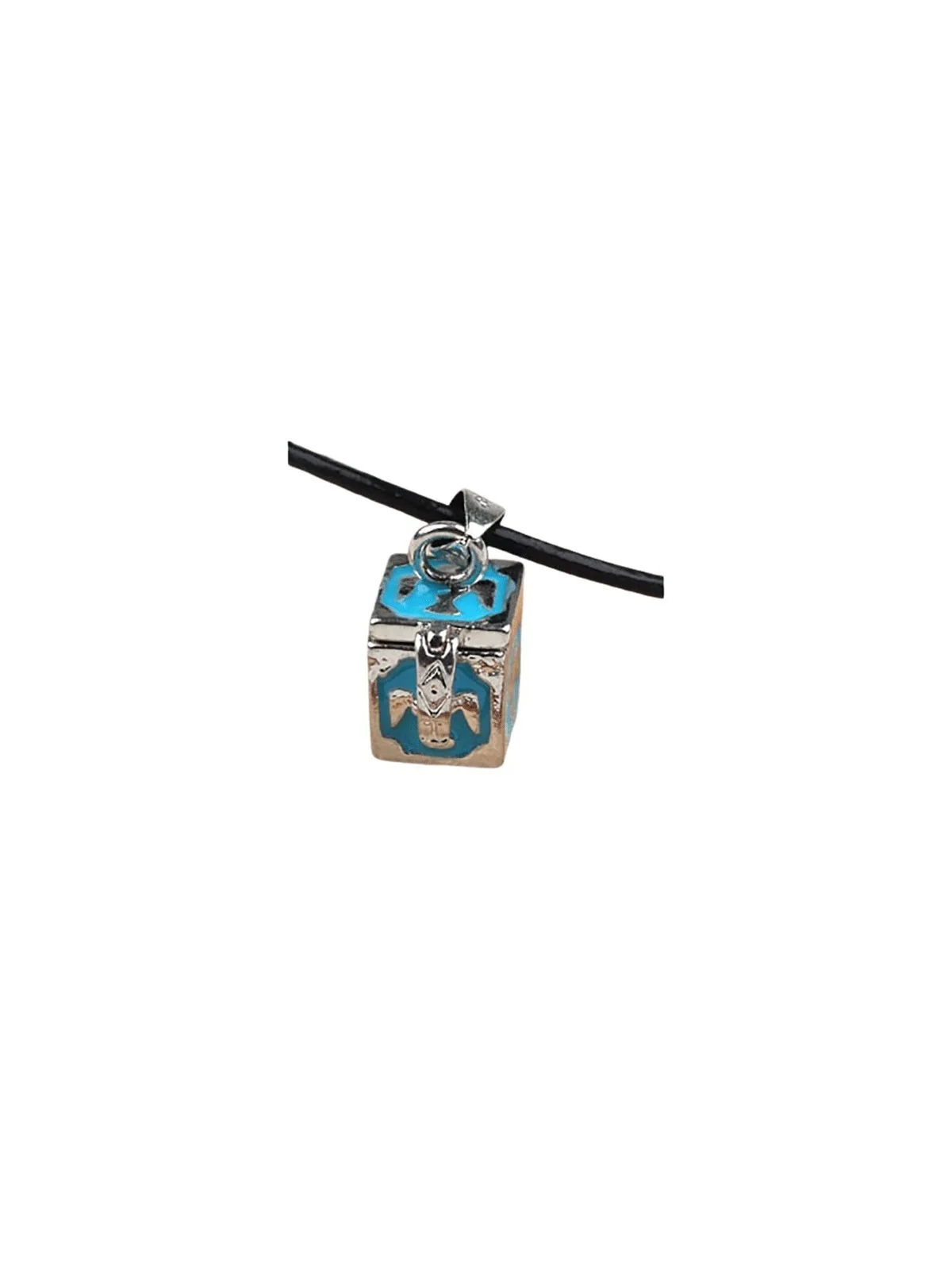 Collar portasecretos de esmalte azul