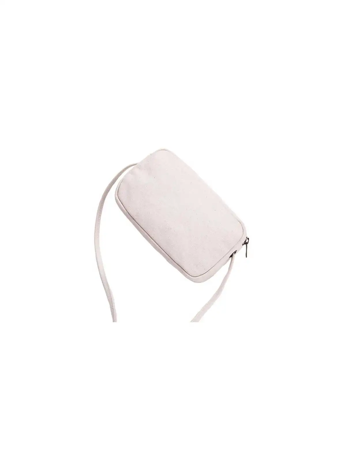 Mini bolso de lona blanco
