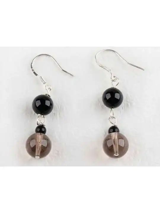 pendientes agata negra 