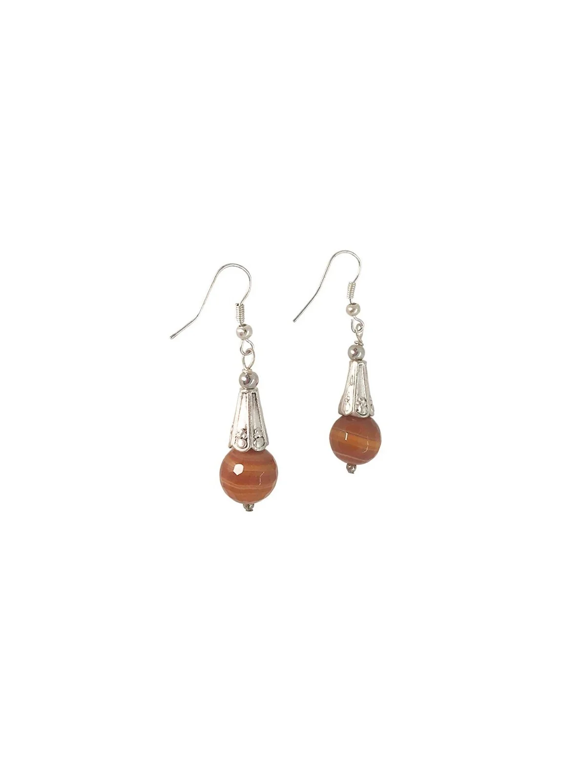 pendientes con agatas de brasil naturales