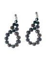 Pendientes de perlas grises