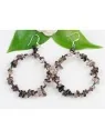 pendientes argolla de cuarzo musgo