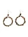 pendientes XL de cuarzo musgo