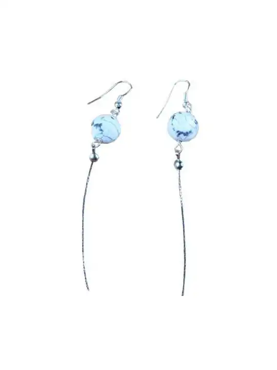 pendientes agata gris