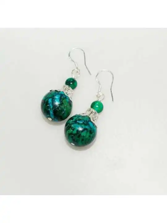 pendientes bola de piedra phoenix
