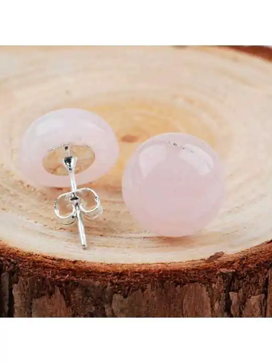 pendientes cuarzo rosa 
