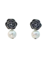 pendintes camelia con perla