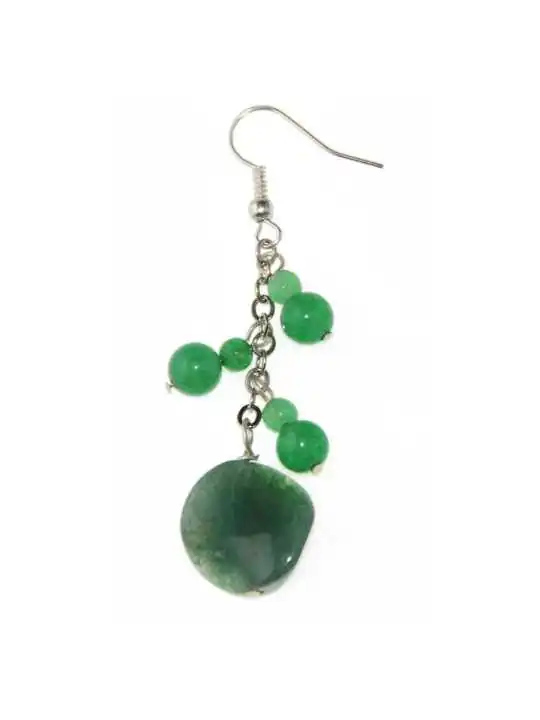 pendientes de aventurinas verdes 