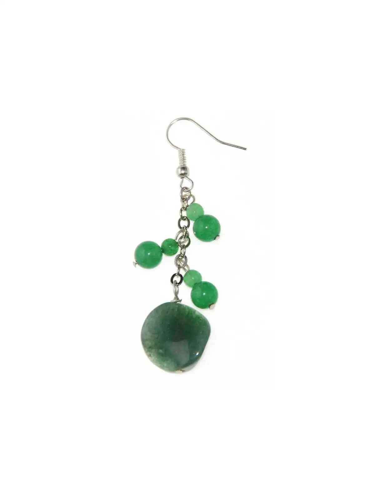pendientes de aventurinas verdes 