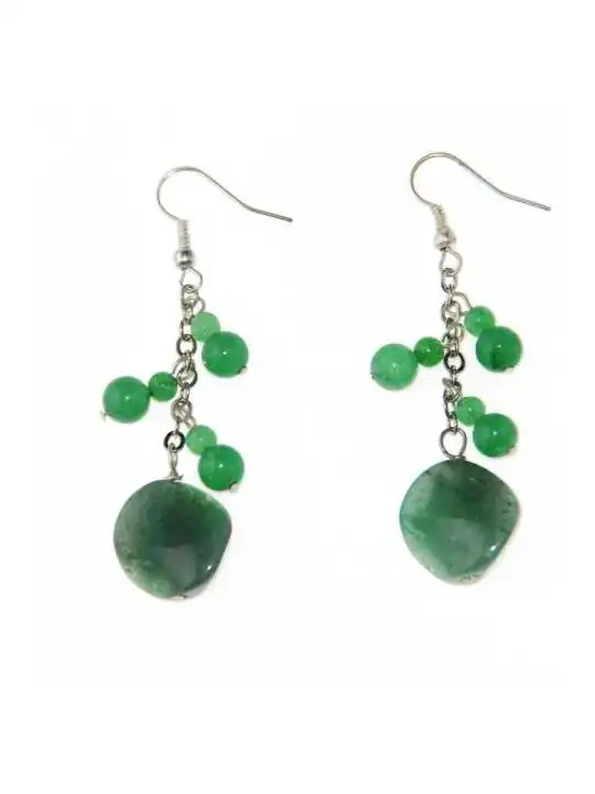 pendientes de aventurina natural 