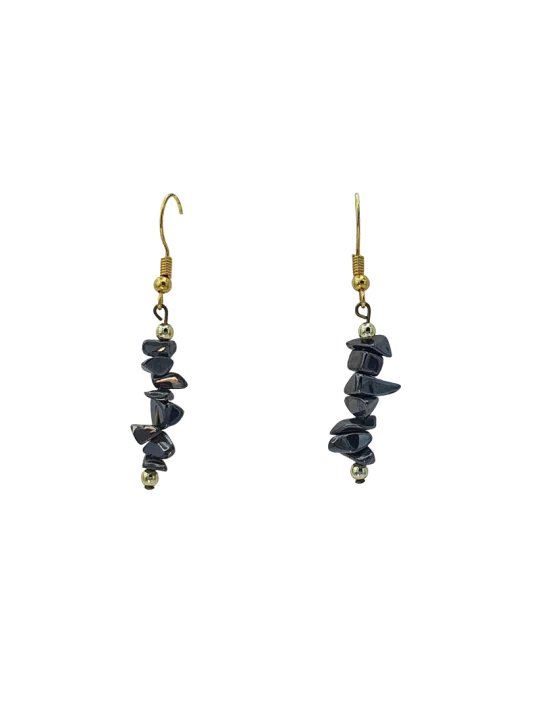 pendientes pirita natural