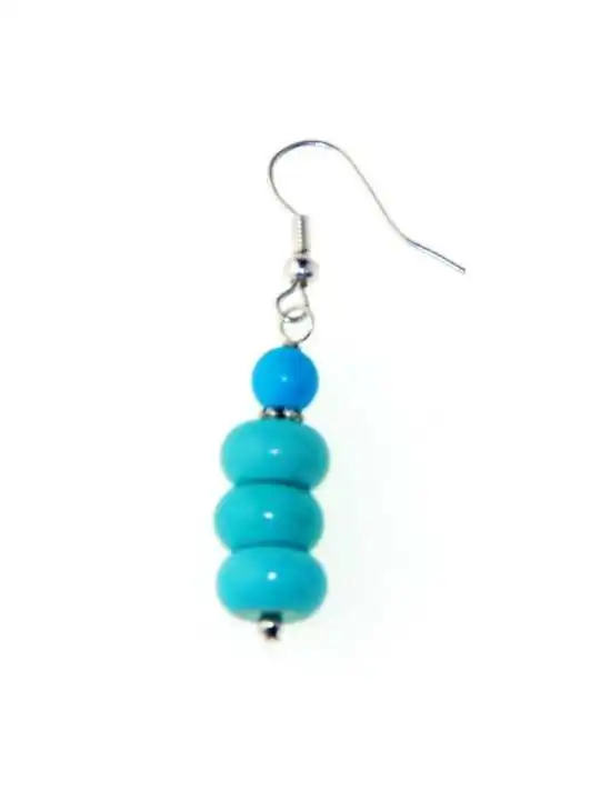 pendientes turquesas de howlita
