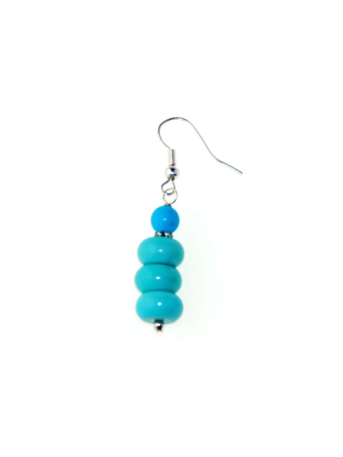 pendientes turquesas de howlita