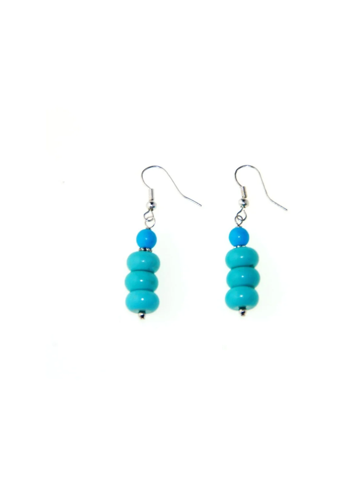 pendientes howlita turquesa