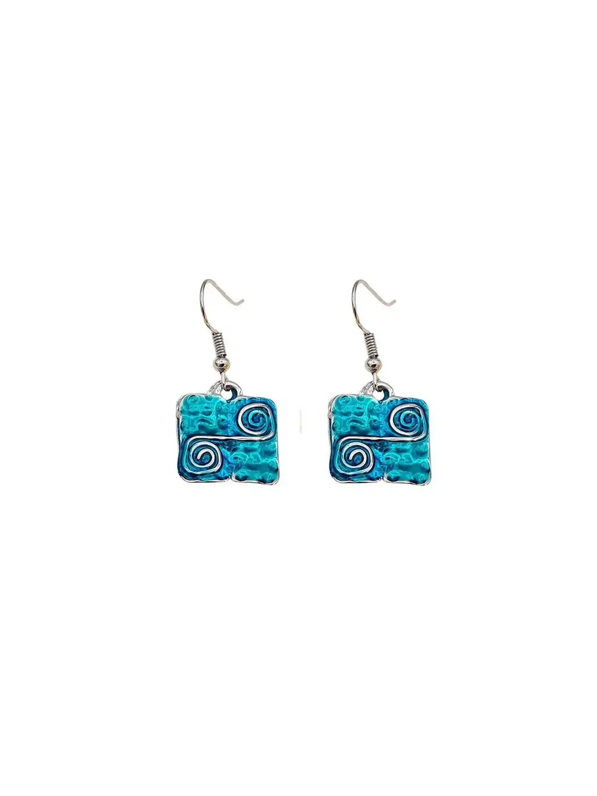 Pendientes con colgante de esmalte