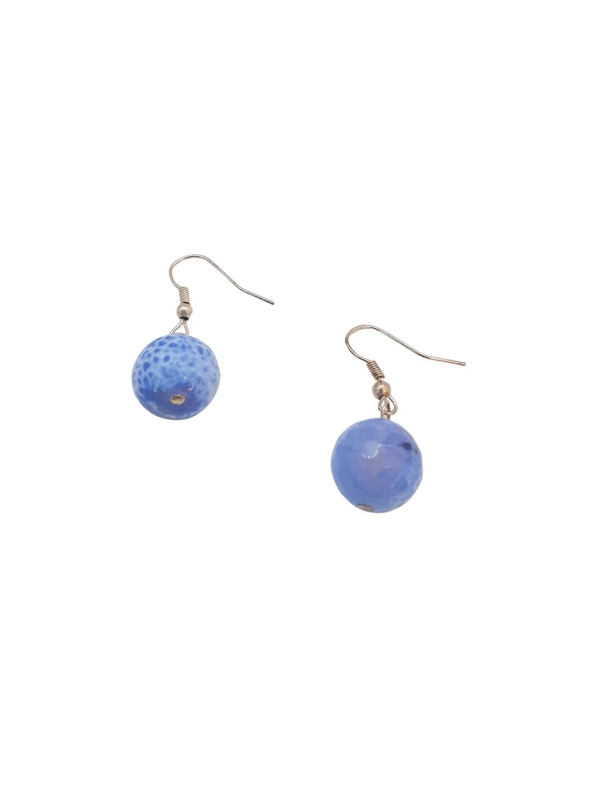 pendientes de agata azul con facetas