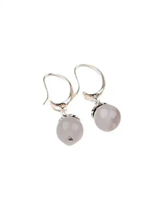 pendientes agata gris natural 