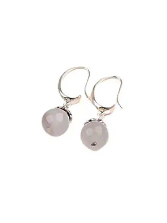 pendientes con agata gris