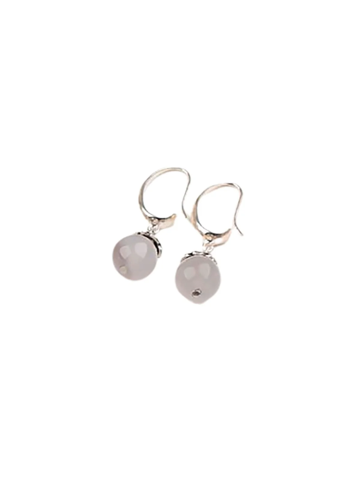 pendientes con agata gris