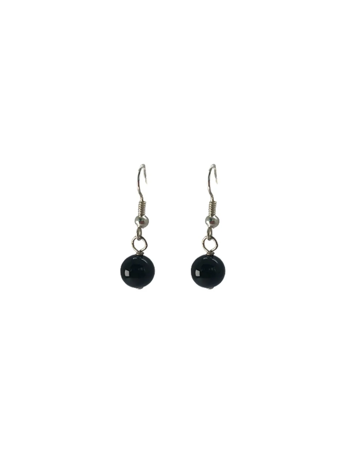 Pendientes con agatas negras
