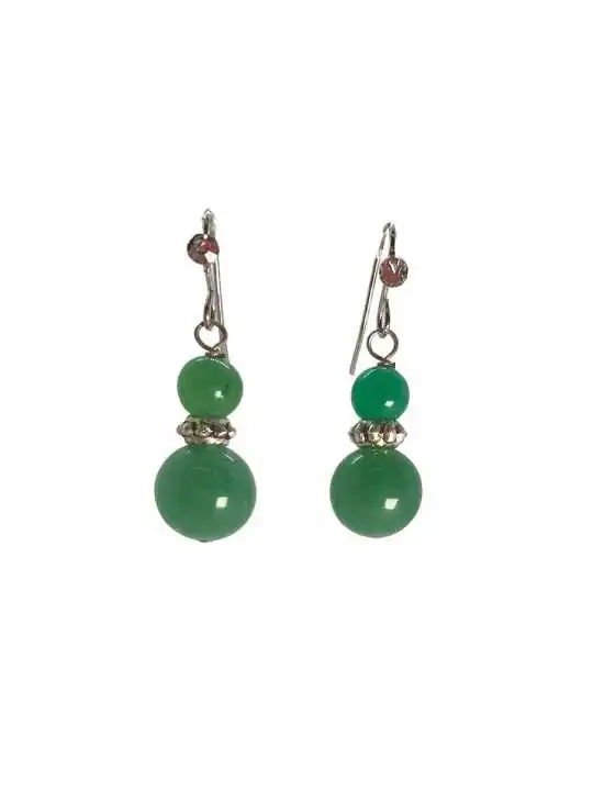 pendientes agata verde aventurina