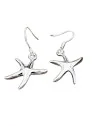 pendientes plateados estrella de mar