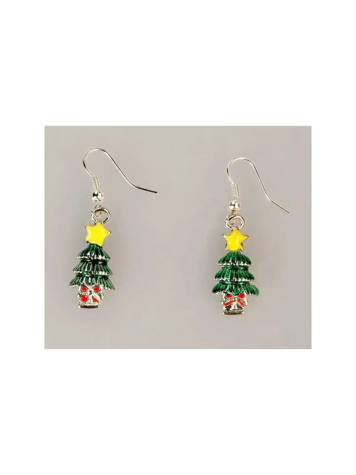 pendientes abeto de la navidad verde