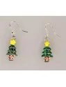 pendientes abeto de la navidad verde