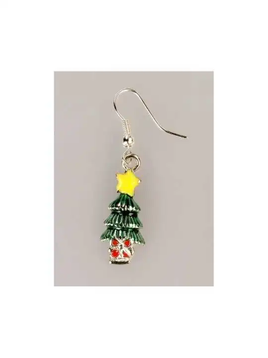 pendientes abeto de la navidad con estrella