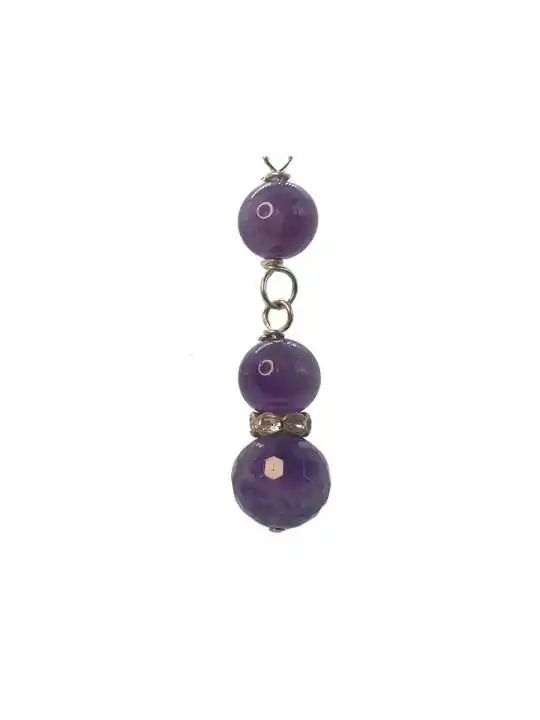 pendientes violetas de cristal