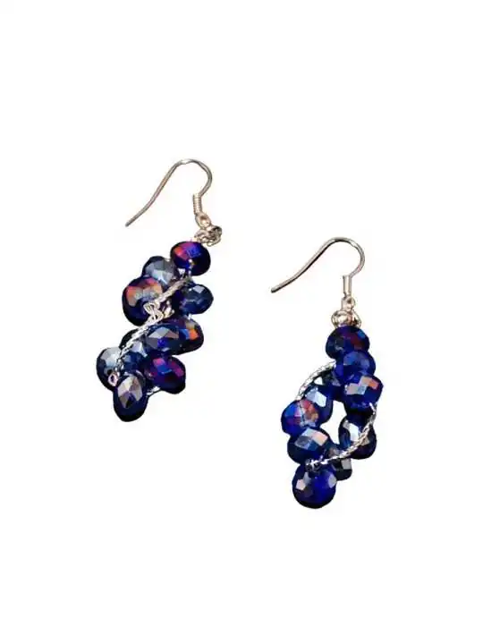 pendientes fantasia entrelazada de cristales