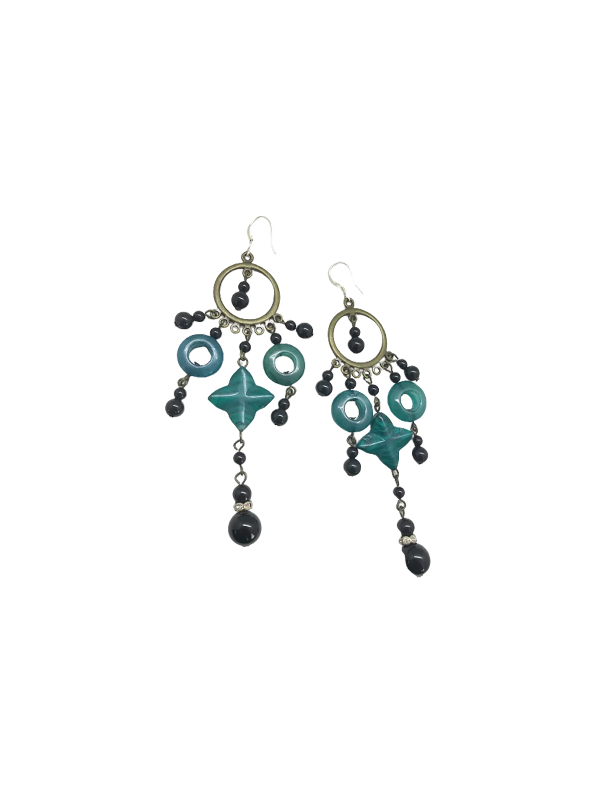 pendientes XL jade estilo gitana