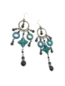 pendientes XL jade estilo gitana