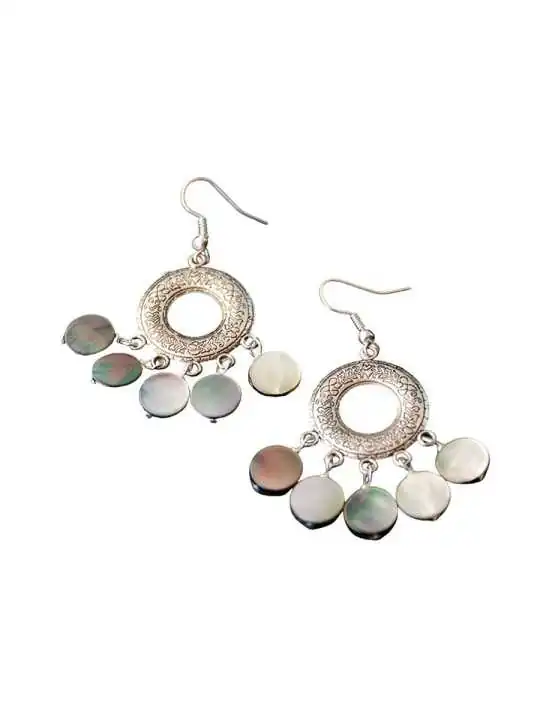Pendientes zíngara de piedra de la luna
