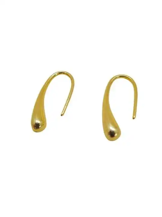 pendientes con forma de gota dorados
